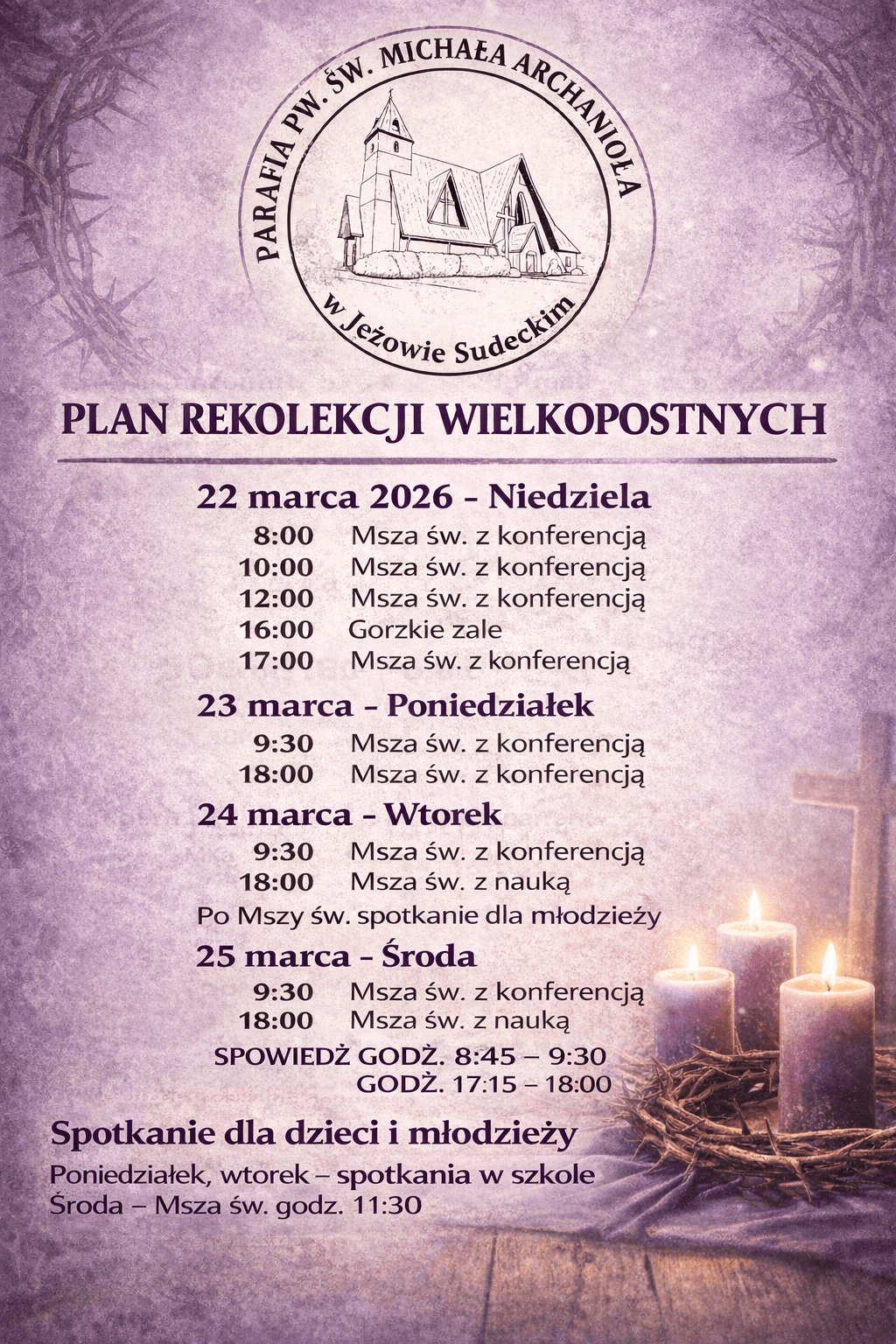 REKOLEKCJE WIELKOPOSTNE